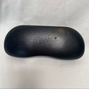RAY-BAN EYEGLASSES SUNGLASSES GLASSES OPTICAL BLACK HARD LEATHER CASE